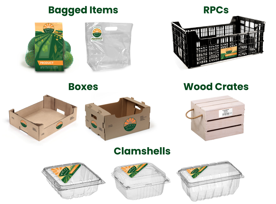 Packaging options and services at WYCO Produce